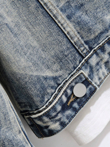 Vestes en jean pour hommes, délavées à l'acide, usées, avec personnalisation complète, style sportif personnalisé, veste en jean pour hommes, vêtements d'extérieur - Product Image 5