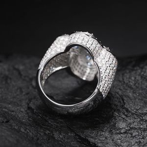 S925 Moissanite Chevalière Avec Croix CZ - Product Image 3