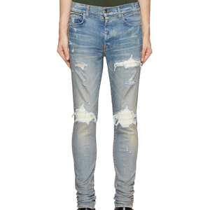 100% algodón de alta calidad de secado rápido nuevo diseño personalizado lavado con piedra de talla grande pantalones vaqueros elásticos Rip Skinny Denim Jeans para hombres - Product Image 5