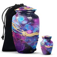 Urna de remolino púrpura y dorado para cenizas humanas, urna decorativa personalizada para adultos, recuerdo, cenizas conmemorativas, urna de 1-200 pulgadas cúbicas