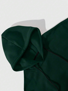 Ensemble de survêtement vintage à capuche, imprimé et brodé, 100% coton, survêtement 2026, pantalon de survêtement évasé personnalisé, sweat à capuche - Product Image 2