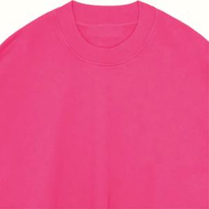 เสื้อสวมหัวลำลองสำหรับผู้ชายผ้าถักทรงหลวมพิมพ์ลายคอกลมทรงหลวมสีทึบแบบสวมหัวสำหรับฤดูใบไม้ผลิพร้อมแผ่นรอง - Product Image 5