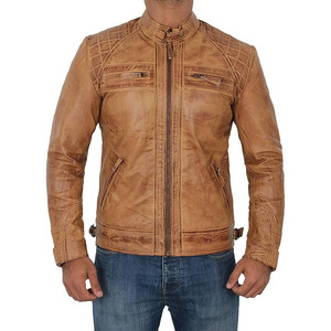Veste en cuir slim pour homme, best-seller, hiver, anti-bactérienne, design personnalisable, fermeture éclair de haute qualité, pour l'extérieur - Product Image 4