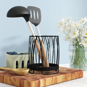 Premium Quality Black Metal Round Cutlery Holder Spoon Knife Or Forks Storage For Home Restaurant - Product Image 4