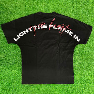 Camiseta formal de gran tamaño para hombre, manga corta, cuello redondo, cuello alto, serigrafiado, punto sólido, cuello redondo corto - Product Image 6