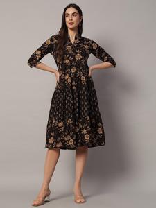 Vestido informal corto de algodón puro de primera calidad con trabajo hecho a mano para niñas colección de fiesta de cumpleaños de India - Product Image 2