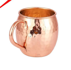 Mug en cuivre gaufré élégant 2026 avec finition polie brillante pour hôtels - Product Image 3