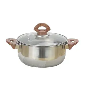 SS85 Non stick aluminum round kitchen casserole set soup & stock pots multi function cooking pot