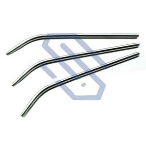 Cánula de Succión Dental, Tubo de 19 cm, Tubo de 2 mm, 3 mm, 4 mm, Extractor de Saliva, Acero Inoxidable, Implantes, Instrumentos, CE - Product Image 1