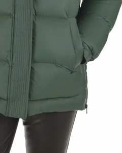 Green <b>Women</b> Puffer Jacket Hooded <b>Winter</b> <b>Coat</b> Quilted Warm Polyester <b>Padding</b> Casual Outdoor Fashion Custom OEM Manufacturer - Product Image 5
