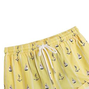 Pantalones cortos de entrenamiento de gimnasio de secado rápido High Street para hombre con patrón sublimado y decoración de bolsillos para Fitness, correr, uso en la playa - Product Image 4