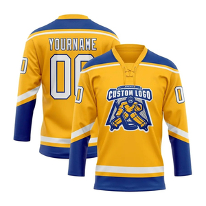 Maillots de hockey sur glace brodés personnalisés de haute qualité fabrication directe d'usine enseigner des vêtements de hockey sur glace - Product Image 1