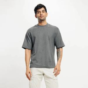 T-shirt en jersey de coton unisexe vintage délavé à l'acide 240g Logo personnalisable respirant surdimensionné grande taille pour hommes - Product Image 5