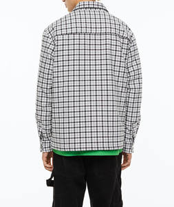 Camisa de Vestir Casual de Algodón para Hombre de Alta Calidad, 100% Tejida, Transpirable, Manga Larga con Diseño a Cuadros, Color Sólido, Servicio OEM - Product Image 3