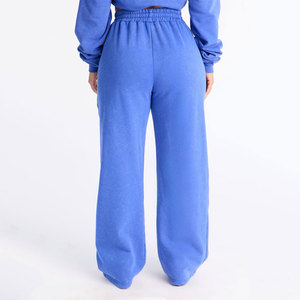 Ensemble de survêtement en polaire pour femmes, tendance, fermeture éclair intégrale, coupe régulière, uni, tenue d'hiver en deux pièces - Product Image 3