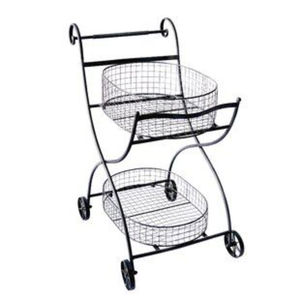 American Style Black Powder Coating Iron <b>Wire</b> <b>Basket</b> With 3 Tier Custom Size for Kitchen Tabletop Storage <b>Basket</b> - Product Image 3