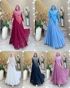 Fairuz Royal Blossom Series ชุดเจียมเนื้อเจียมตัวผ้าพันคอยาวเต็มรูปแบบหรูหราพิมพ์ลายดอกไม้คุณภาพพิเศษสำหรับ muslimah อินโดนีเซีย - Product Image 1