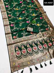 Indian Traditional Wear Kanchipuram Semi Pure Pattu Tissue Type Silk Saree From Indian Manufacturer and Wholesale Price Saree - Product Image 2