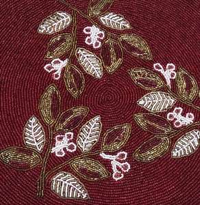 Manteles Individuales hechos a mano con cuentas de cristal, manteles individuales hechos a mano de oro blanco y marrón, de alta calidad - Product Image 4