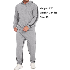 Venta al por mayor de calidad superior 100% algodón Tech Fleece transpirable chándal Sudadera con capucha con pantalones sueltos Unisex chándal gimnasio - Product Image 5