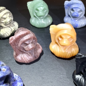 Canards en cristal mélangé sculptés à la main en calcite <span class=keywords><strong>jaune</strong></span> naturelle, <span class=keywords><strong>aventurine</strong></span> verte et lapis-lazuli pour la décoration intérieure - Vente en gros - Product Image 3