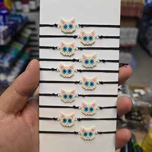 Miyuki โบฮีเมียนสร้อยข้อมือแมวชุบทองอินเทรนด์กำไลลูกปัดกับมุกและเพชรของขวัญทางศาสนา - Product Image 1