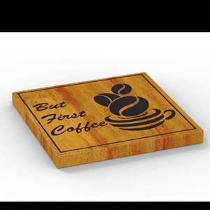 SMILY Hot Selling <b>Wooden</b> Marble Resin Customized Coaster Set With Natural & Customized Color Made in India - Product Image 3