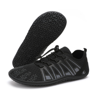 Chaussures de sport et de randonnée pour hommes et femmes, à lacets élastiques sans nœuds, respirantes, avec embout large, zéro drop et semelle adhérente, idéales pour l'entraînement pieds nus en salle de sport et l'extérieur.