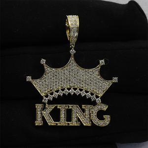 จี้เพชรโมอิสชุบทองสำหรับผู้ชายเครื่องประดับตามสั่ง - Product Image 2