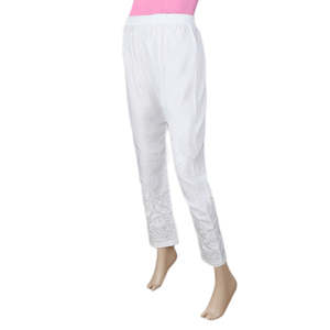 กางเกงผ้าทอสำหรับผู้หญิง - สีขาว - Product Image 3