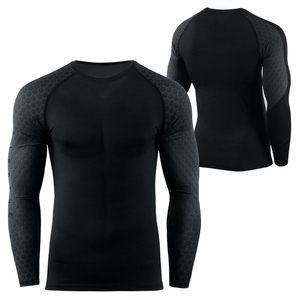 Diseña Tu Propia Camiseta de Manga Larga Lisa para MMA, Ajustada, con Logotipo Personalizado, Cuello Redondo para Hombre, a Precio Económico - Product Image 1