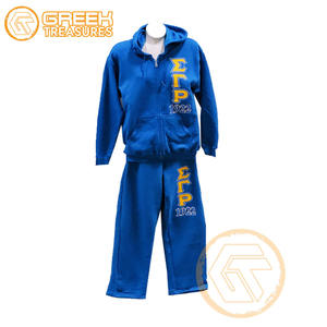 ชุดวอร์มผ้าฟลีซคอตตอนเนื้อนุ่มคุณภาพสูงแบบมีฮู้ด ระบายอากาศได้ดี สำหรับผู้หญิง ปักลาย Sigma Gamma Rho ชุดเครื่องแบบสมาคมนักศึกษาหญิง - Product Image 1