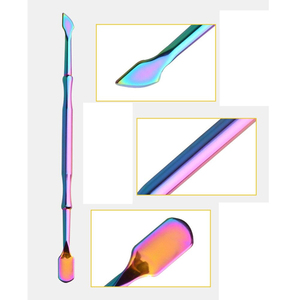 Pousse-cuticules double face réutilisable en acier inoxydable personnalisable, outil de manucure durable, fabricant de soins des ongles Kaamir - Product Image 2