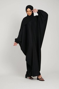 Elegante Abaya Casual con Cierre Frontal para Mujer, Costuras Premium, Tela Suave, Transpirable y Ligera, Perfecta para Madres Lactantes y Viajes - Product Image 5