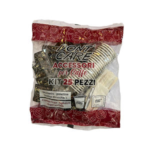 KIT Celestino Vasos de Papel Desechables Biodegradables Compostables + Agitadores + Azúcar 25 uds bolsa para Ho.Re.Ca. 100% ecológico - Product Image 2