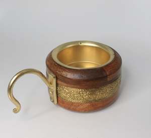 Nouveauté Brûleur d'encens Bakhoor au design de luxe en bois et en métal Mubakhara Design arabe - Product Image 5