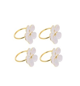 ชุดไมโครเซอร์คอนขนาด2.5ซม. ทำจากเหล็กชุบทอง18K สุดหรูเป็นมิตรกับสิ่งแวดล้อมแหวนผ้าเช็ดปากสำหรับงานหมั้นขัดเงา - Product Image 5