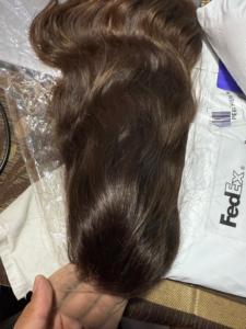 Qualité européenne HD pour perruques 13x6 nœuds simples cheveux vierges indiens bruts 100% Remy brun naturel extensions de cheveux humains - Product Image 6