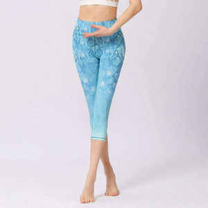 Leggings Capri de Yoga Casuales para Mujer, al por Mayor de Fábrica, Transpirables, de Cintura Alta, Sublimación Personalizada, Calidad Premium, OEM, ODM, Elásticos - Product Image 3