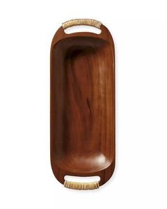 AESTHETIC FARMOUSE bandeja redonda de madera de Acacia para servir para cocina hogar u Hotel vajilla de estilo clásico para fiesta o ser de comida - Product Image 2