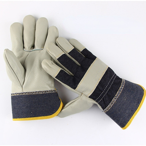 Gants de travail en cuir personnalisables de haute qualité ignifuges anti-coupure avec polaire en fourrure caoutchoutée pour le travail Conception OEM avec logo - Product Image 1