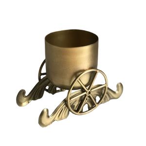 ขายส่งหรูหราที่กำหนดเองที่ว่างเปล่าทองโบราณเทียนขวดโลหะหมักรูปที่ขายดีที่สุดเทียนทำตกแต่งขวด - Product Image 1