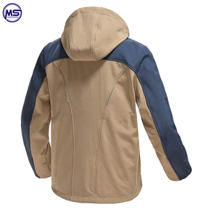 Fait sur mesure 2022 vestes Softshell pour hommes col montant avec manches longues matériau mince en polyester Spandex pour l'hiver - Product Image 4