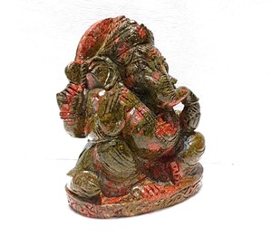 Estatua tallada de Ganesha hecha a mano, unakita Natural, piedra curativa de cristal, hecha en la India, venta al por mayor - Product Image 1