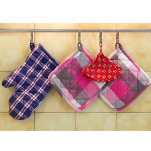 Best Yarn Dyed Big Size <b>Oven</b> Gloves Custom Size Cotton <b>Oven</b> <b>Mitts</b> Soft Gloves for Kitchens - Product Image 5