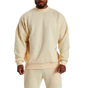 Sweat-shirt surdimensionné de luxe en molleton personnalisé, de haute qualité, en coton lourd, en molleton français, vintage, délavé à l'acide, avec fermeture éclair - Product Image 3