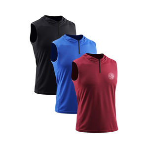 QST 100% Polyester Knitted Eco-friendly Sporty Vintage Washed Retro <b>Tank</b> <b>Top</b> Short Sleeve American <b>Loose</b> Fit 230g Casual - Product Image 5