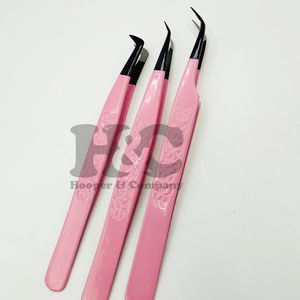 ใหม่แหนบสีชมพูสำหรับเด็กแหนบขนมิงค์โลโก้สแตนเลสสตีลสำหรับต่อขนตาที่ยั่งยืนทำจากสแตนเลส - Product Image 6