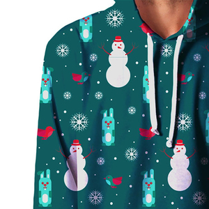 Sweats à capuche de Noël légers pour hommes meilleurs produits vente à chaud prix de gros sweats à capuche de Noël avec logo personnalisé - Product Image 2