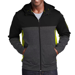 Venta al por mayor de los hombres 100% algodón pulóver con capucha Full-Zip 6XL sudadera con forro térmico 3D Heavyweight Fleece en tamaños hasta 6XL - Product Image 1